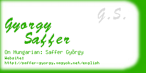 gyorgy saffer business card